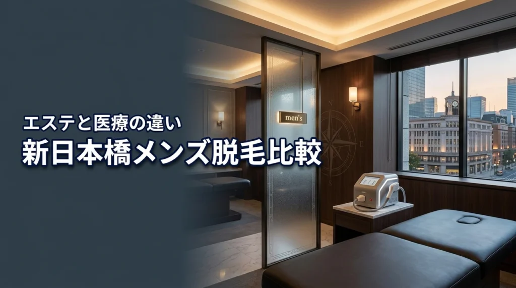 新日本橋でメンズ脱毛のエステと医療、どっちがおすすめ？比較解説