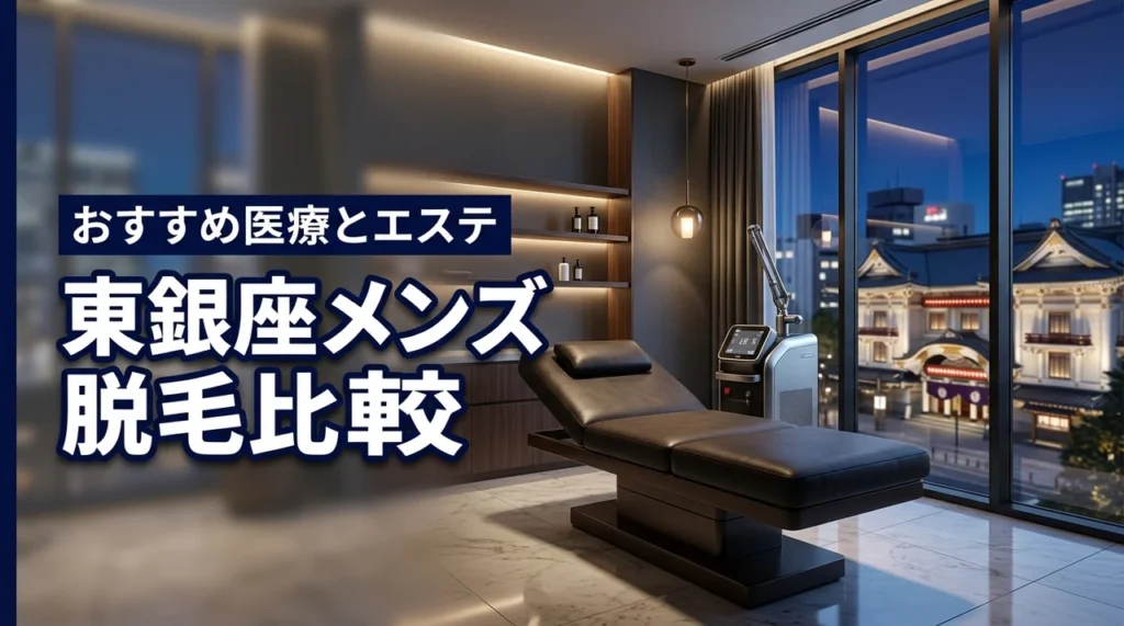 東銀座のメンズ脱毛おすすめは？医療とエステ徹底比較