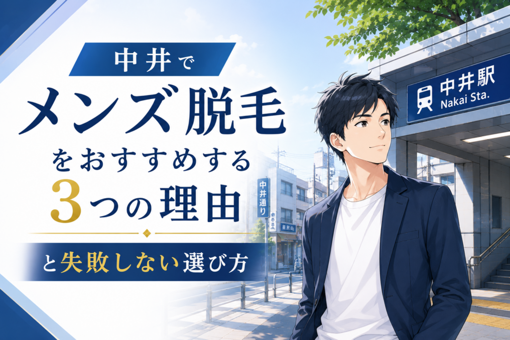 中井でメンズ脱毛をおすすめする3つの理由と失敗しない選び方
