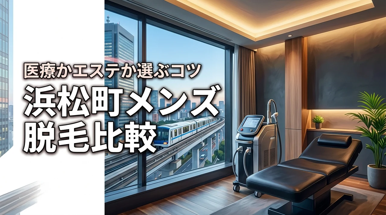 モノレール浜松町のメンズ脱毛で迷ったら？医療かエステか比較して選ぶコツ