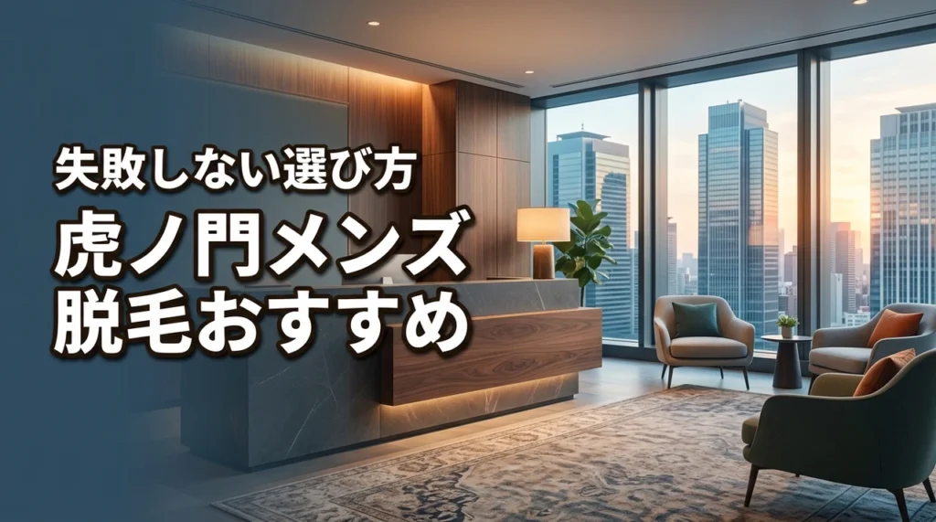 虎ノ門メンズ脱毛のおすすめはどこ？初めてでも安心な選び方と注意点を解説