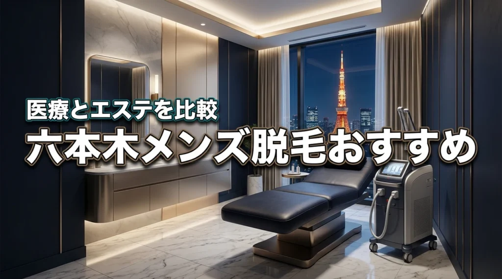 六本木メンズ脱毛おすすめってどこがいい？医療とエステ比較で失敗しない選び方