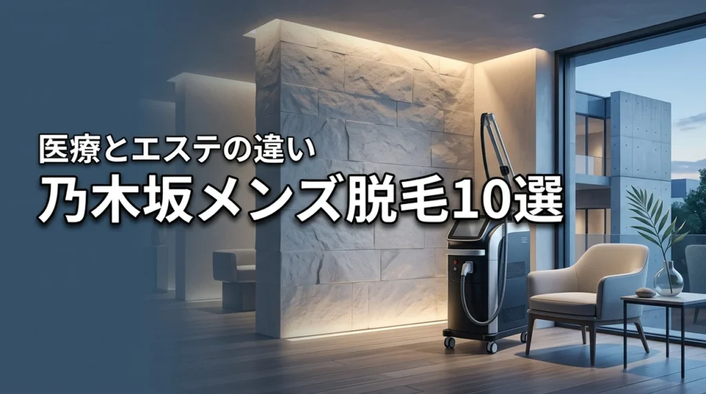 乃木坂駅周辺のメンズ脱毛おすすめ10選！エステと医療の違いを徹底比較
