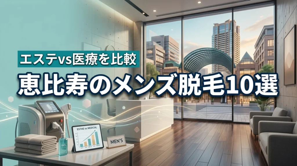 恵比寿のメンズ脱毛おすすめ10選をエステvs医療で比較！料金相場も