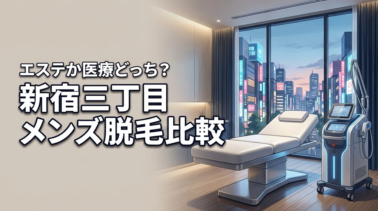 新宿三丁目メンズ脱毛おすすめはどっち？エステvs医療で迷ったら