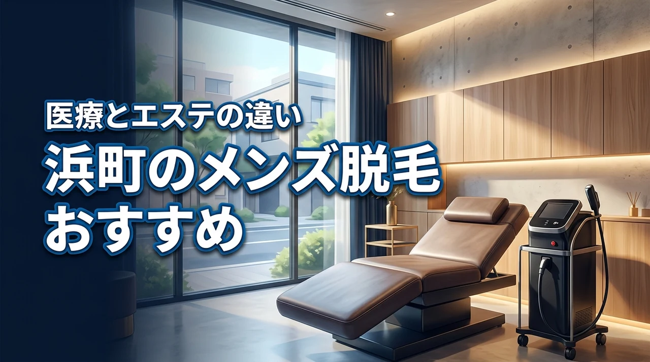 浜町のメンズ脱毛おすすめは？医療とエステの違いも解説