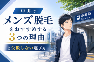 中井でメンズ脱毛をおすすめする3つの理由と失敗しない選び方